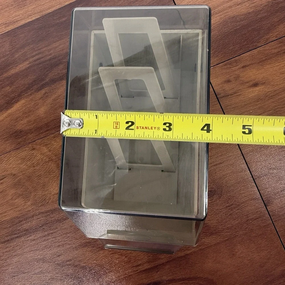 Vintage 5.25 Floppy Disk Plastic Storage Box Case Holder Organizer Retro